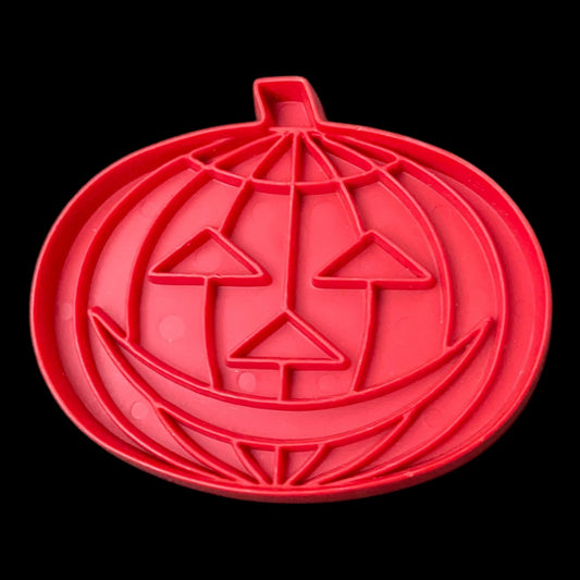 Tupperware 1970s Red Plastic Cookie Cutter USA Pumpkin Halloween Jack-o-Lantern