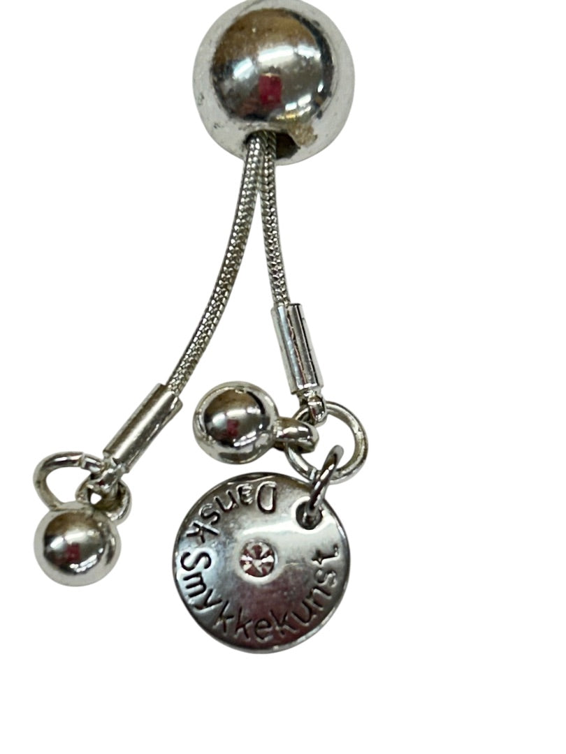 Dansk Smykkekunst Modernist Silver Necklace Slide Adjustment