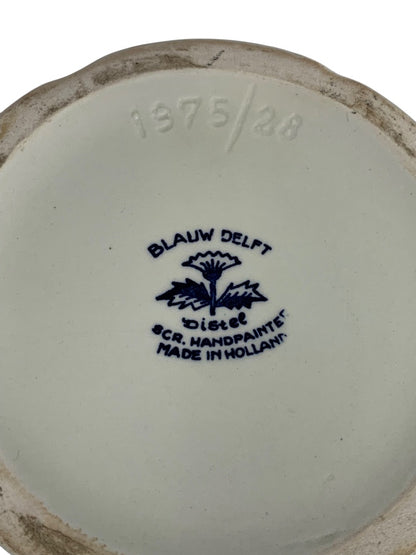 Blauw Delft by Distel Large Ginger Jar with Lid 11.5 Inches High Vintage