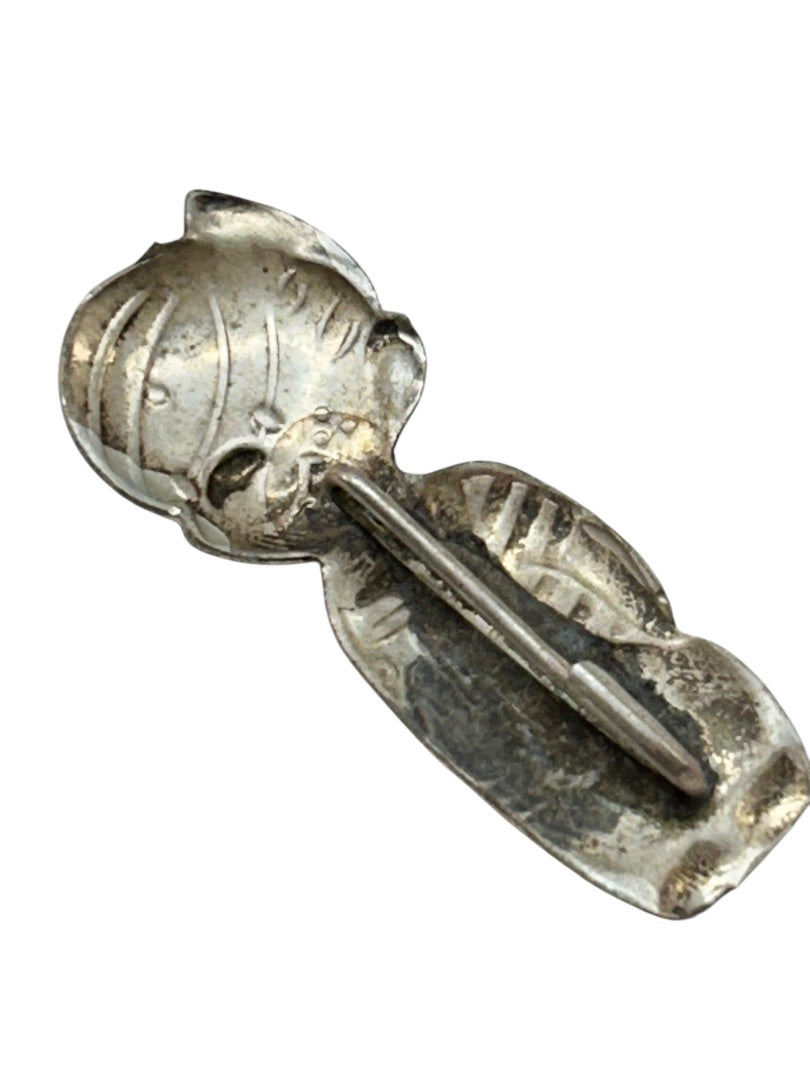 Silvertone Vintage Dennis the Menace Pin Brooch 1.5 Inch