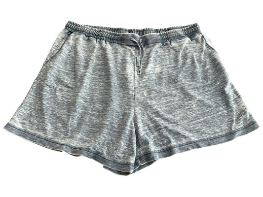 3X June & Delancey Elastic Waist Drawstring Shorts Blue Womens