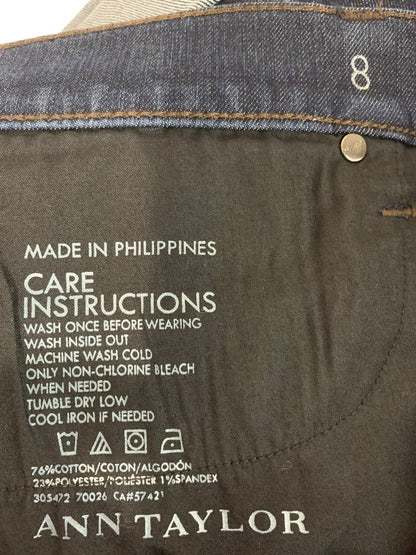 Size 8 Ann Taylor Womens Boardwalk Shorts Black Chino Style