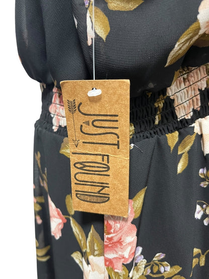 1X Just Found Floral Spaghetti Strap Lined Maxi Dress New
