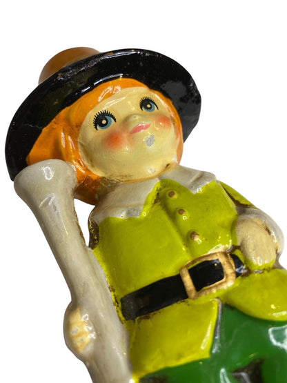 Vintage Napco Japan Papier Mache Pilgrim Boy Figurine M-8228 6.5"