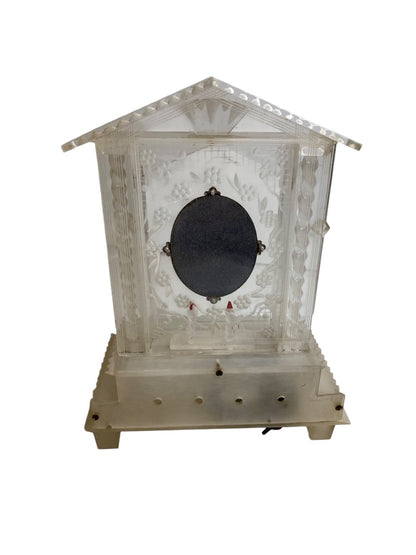 Vintage Acrylic Clear Music Box Jesus and Mary Music Box Not Working Shrine
