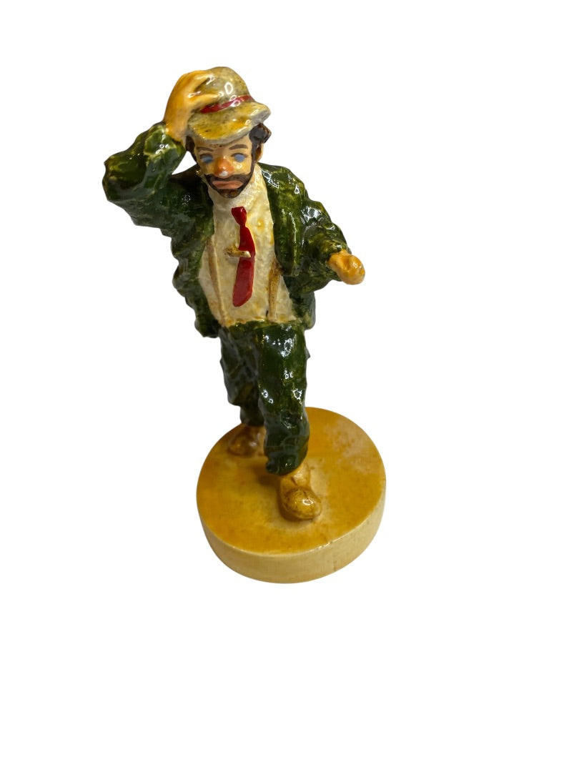 Vintage Sebastian Miniatures Clown Figurine Signed 3"
