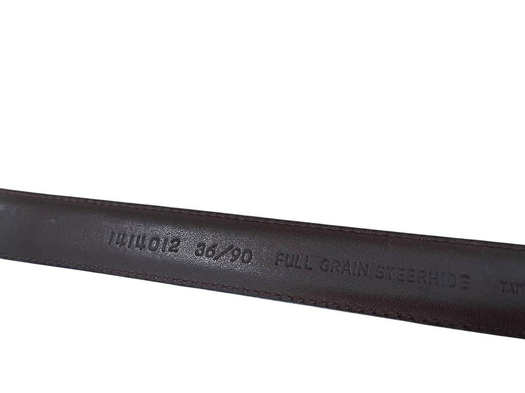 Size 36 Henry Grethel Belt Full Grain Steerhide Dark Brown Leather .75" width