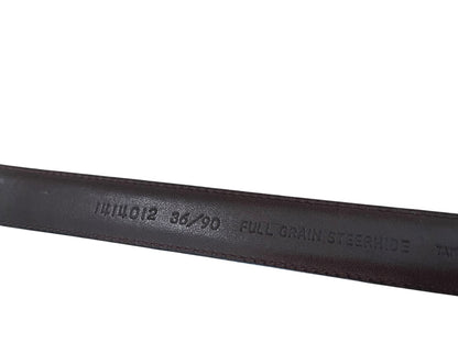 Size 36 Henry Grethel Belt Full Grain Steerhide Dark Brown Leather .75" width