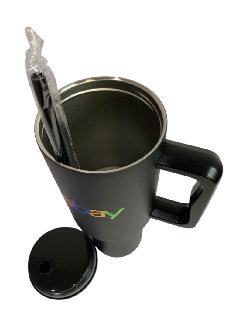 eBay 40 Oz Stainless Steel Insulated Tumbler Black Company Logo eBay 10.5” New