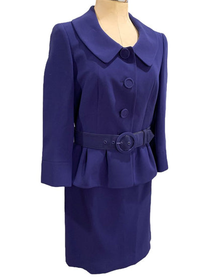 Size 6 Tahari Womens Purple Skirt Suit Jacket Arthur S Levine