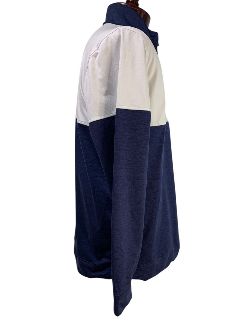 Medium Puma Golf Mens 1/4 Zip Pullover Cloudspun Jacket Navy Blue White