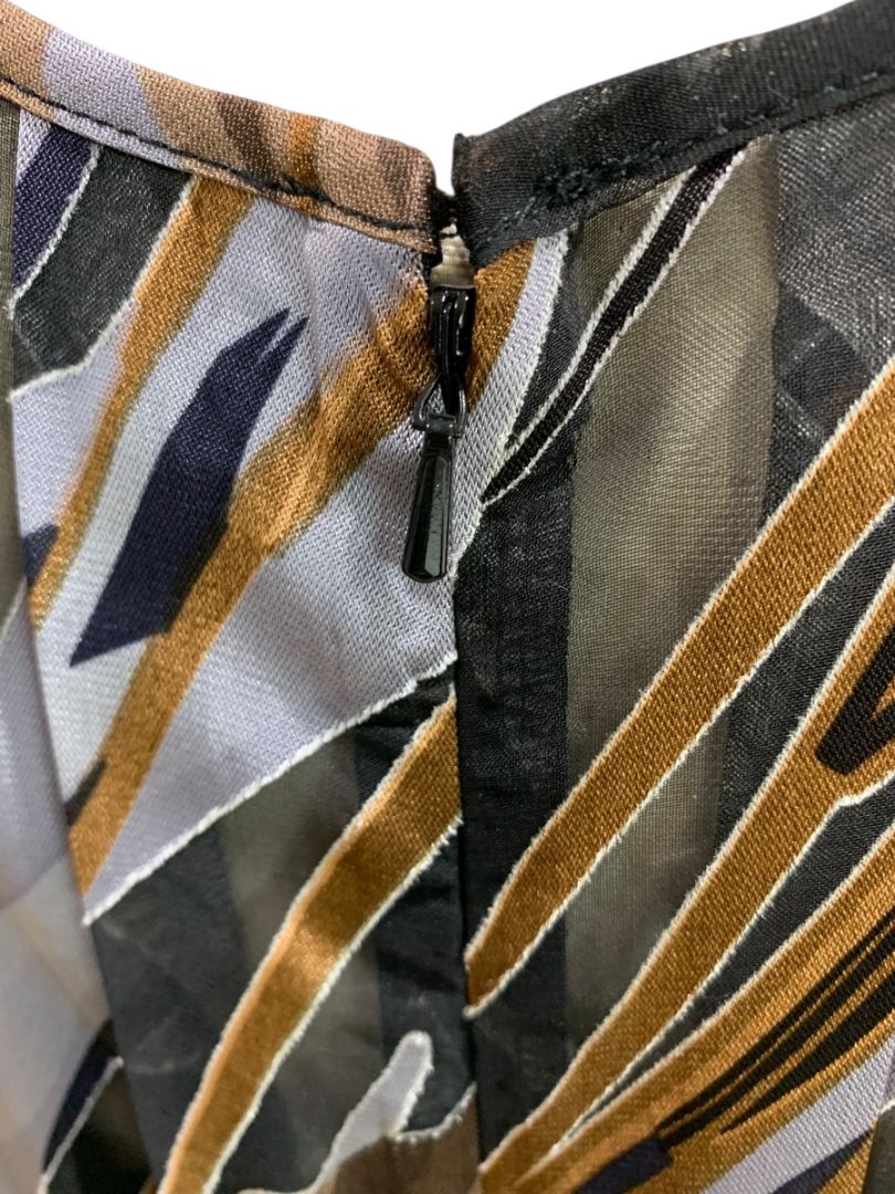 Size 14 AGB Dress New Black Skirt Metallic Color Sheer Bodice Lined