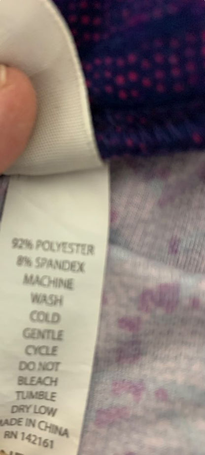 One Size LulaRoe Womens Leggings 3 Pair Assorted Purple Black Floral