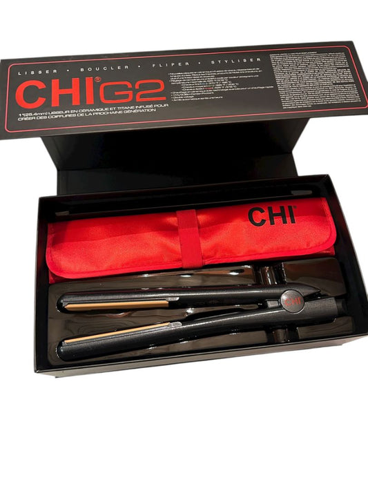 Chi G2 Professional Flat Iron Ceramic And Titanium 1 Inch Hairstyling Iron New