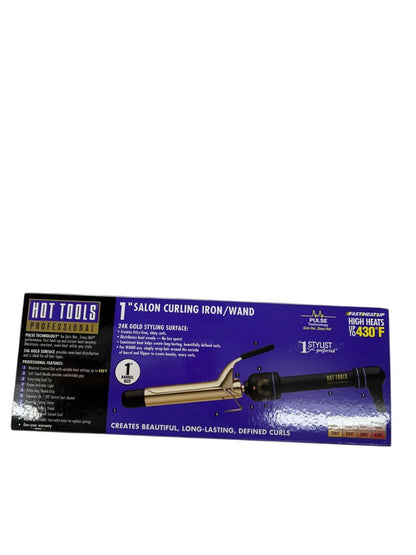 Hot Tools Professional Hair Curling Iron 1" 1181 Spring Gold Styling Beauty New