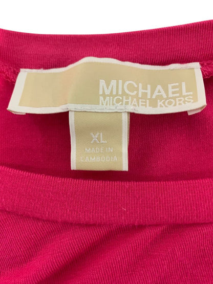 Size XL Michael Kors Hot Pink Womens Tank Top Flounce Hem Soft