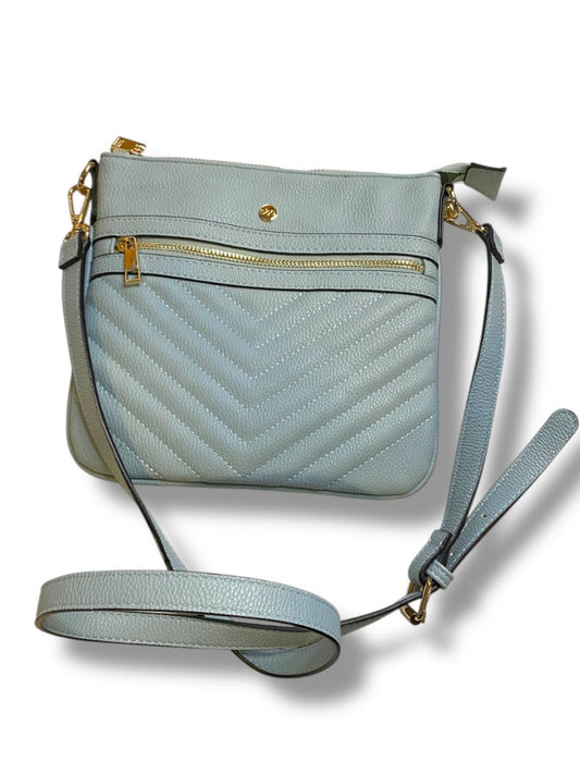 s&e Robins Egg Blue Vegan Leather Crossbody Bag Purse Handbag
