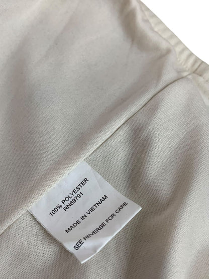 Large Sara Michelle Womens Sheer Sleeve Blouse Shirt Beige Banded