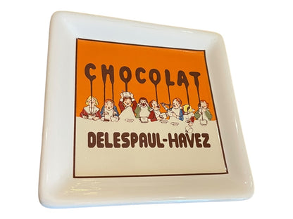 Set of 6 Chocolate Deespaul-Havez Pottery Barn Coasters Dessert Plates 4.5"