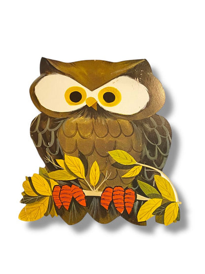 Vintage Cutout Owl Eureka USA Halloween Fall 10"