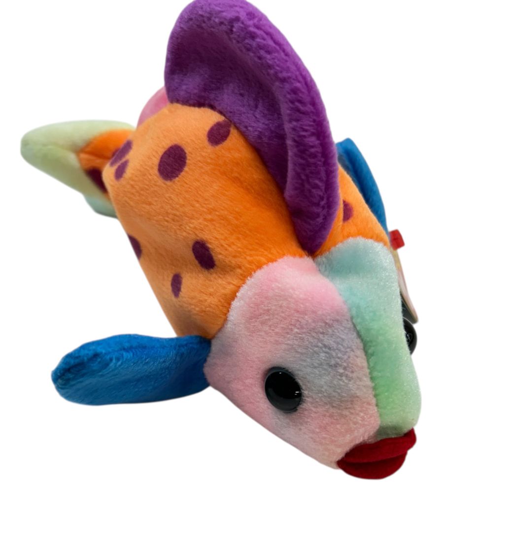 1999 Ty Beanie Baby Lips The Fish 8" Tags Stuffed Animal Plush