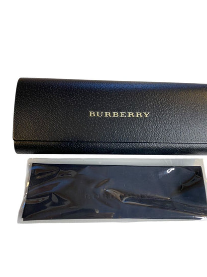 Black Burberry Eyeglasses Case Hard Shell Cleaning Cloth 6.75"l