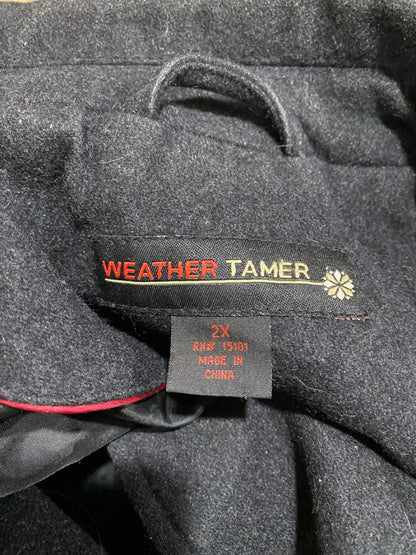 Size 2X Weather Tamer Womens  Wool Blend Coat Charcoal Dark Gray