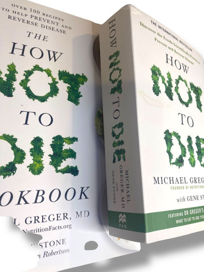 Set of How Not to Die Book and Cookbook Michael Greger Gene Stone