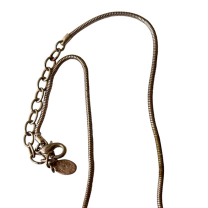 Robert Rose Silvertone Frosted Acrylic Bead Necklace 15.5"