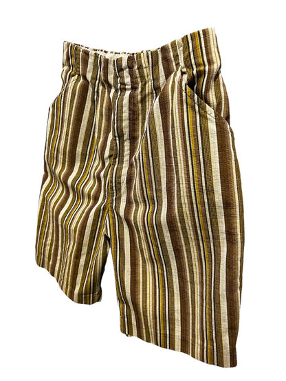 Jack Winter Women's Vintage 1960s Striped Shorts Pockets Retro