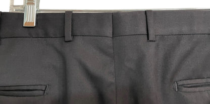 Size 40R di Milano Mens Cuffed Pleated Lorenzo Black Wool Dress Pants