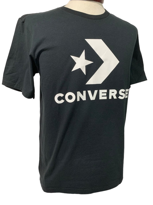 Small Converse Mens New Short Sleeve Tshirt Black White Logo