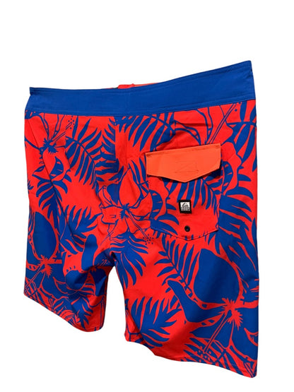 Size 34 Reef Mens New Board Shorts Swim Leon Hibiscus Red Blue