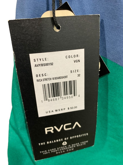 Size 32 RVCA Stretch Mens New 18 Inch Board Short Color Block