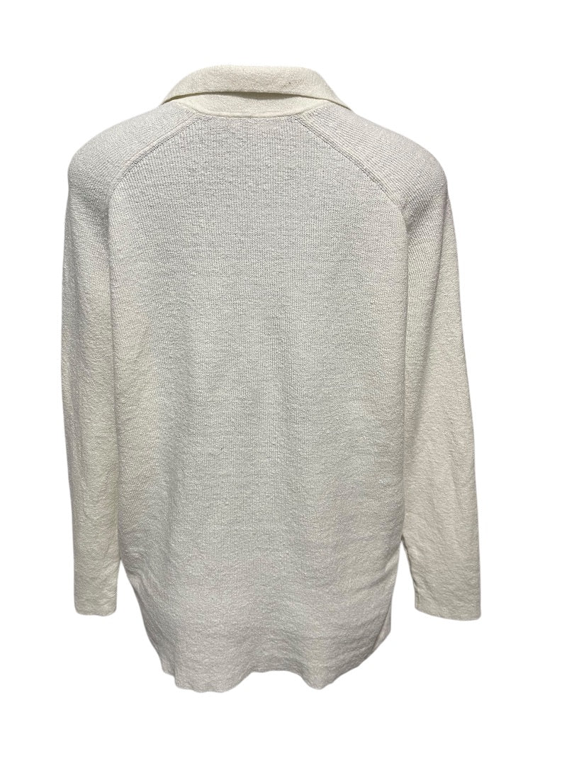 Large Eileen Fisher Linen Blend V-Neck Pullover Sweater Womens