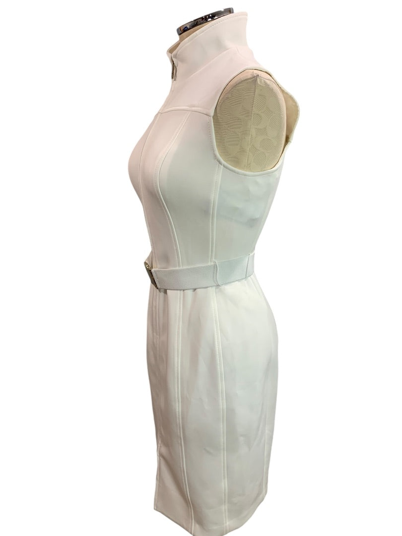 Size 4 Tommy Hilfiger Classic Scuba Dress Ivory TD6S1A9A