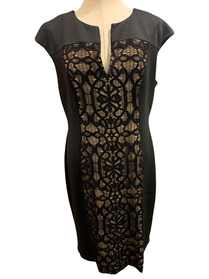 Size 16 Connected Apparel Stretch Sheath Dress Sleeveless Lace Front