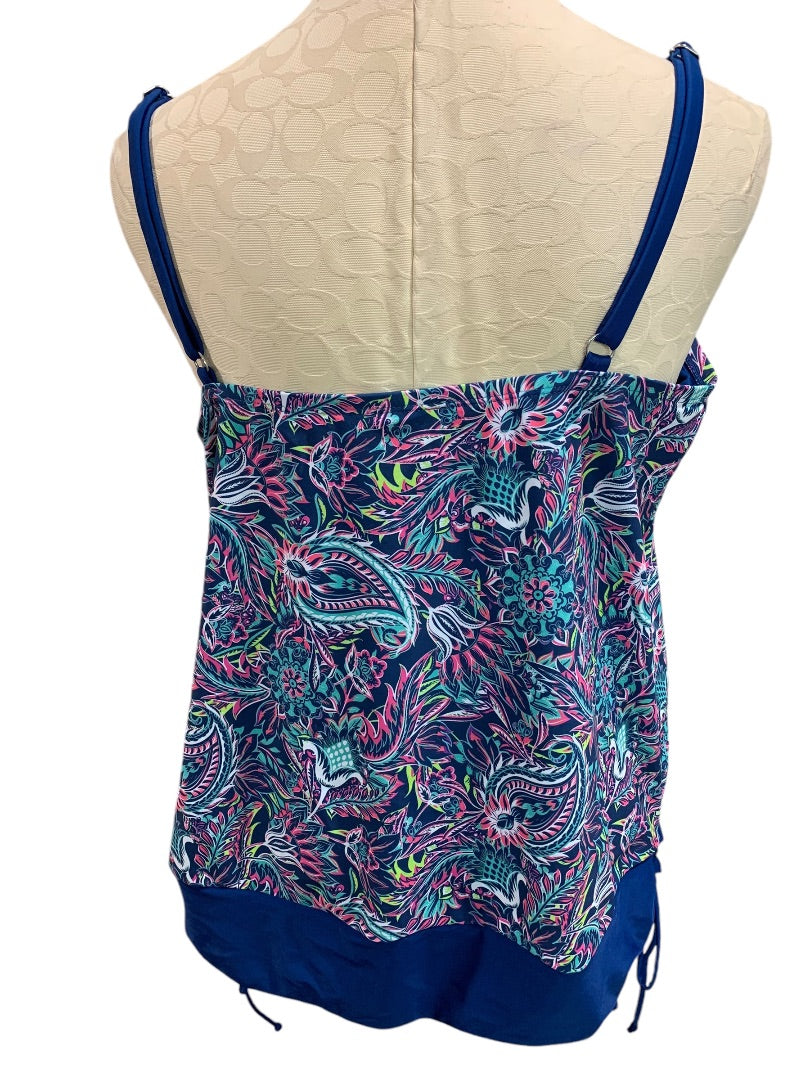 Size 14 Caribbean Joe Womens New 2 Piece Swim Suit Blouson