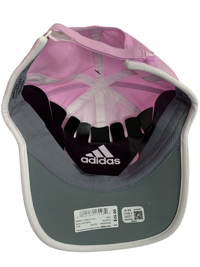 One Size Adidas Womens New Superlite 2 Cap Hat Bliss Lilac Purple