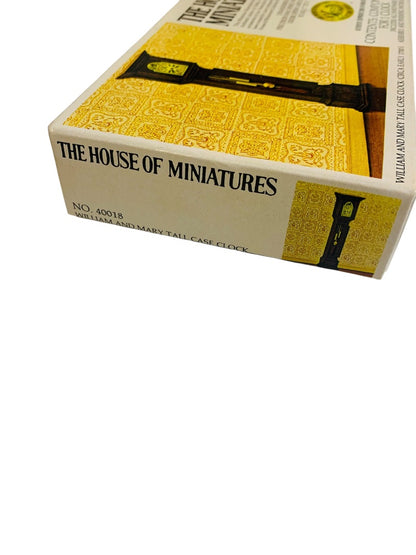 The House of Miniatures 40018 Vintage William and Mary Tall Case Clock X-Acto 1:12 New