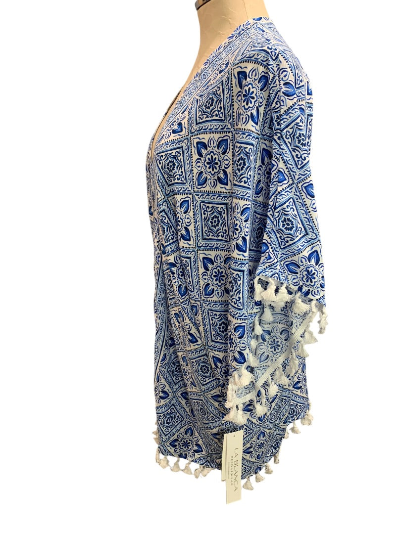 One Size La Blanca Resortwear Womens New Breeze Cover Up Cardigan Kimono