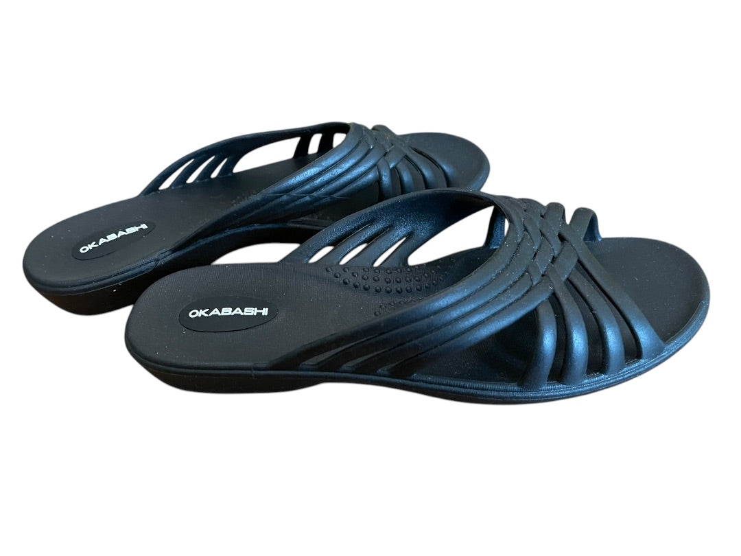 M/L 8-9 Okabashi Womens Venice Sandal Size Slides Black