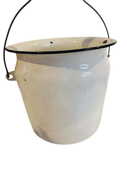 Porcelain Enameled Ware List Buffalo NY Flintstone Pail 9" Bucket