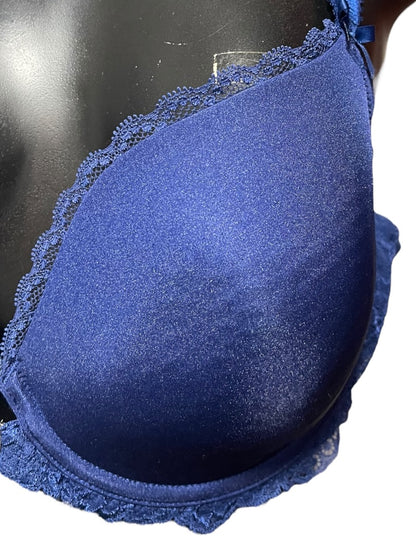 42D Adore Me Lace Front Closure Bra Blue Underwire Padded