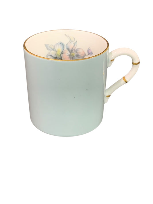 Royal Worcester China Cup Small Espresso Woodland Pattern Gold Trim
