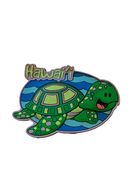 Souvenir Magnet Hawaii PVC Dimensional Sea Turtle 3.25 Inch