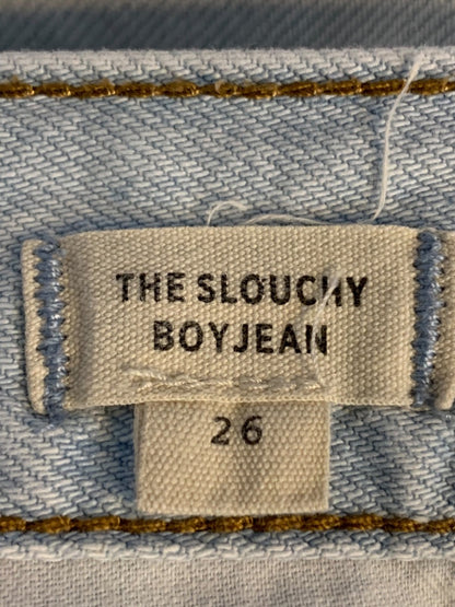 Size 26 Madewell Jeans The Slouchy Boyfriend Womens Light Wash Distressed