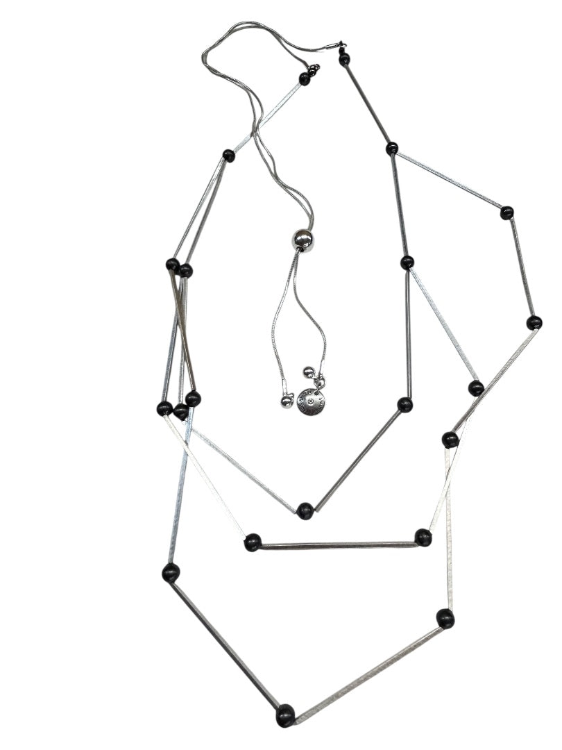 Dansk Smykkekunst Modernist Silver Necklace Slide Adjustment