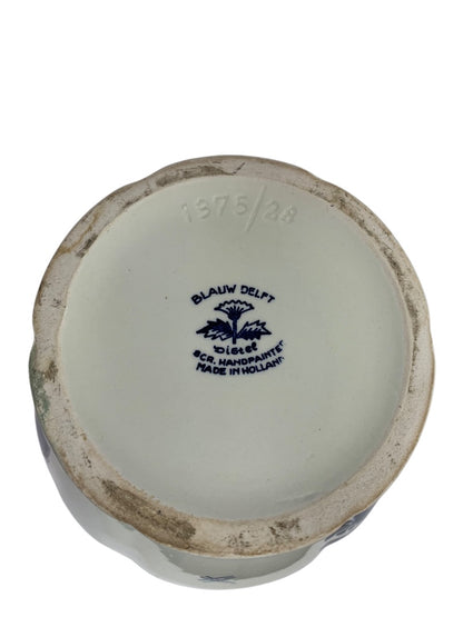 Blauw Delft by Distel Large Ginger Jar with Lid 11.5 Inches High Vintage