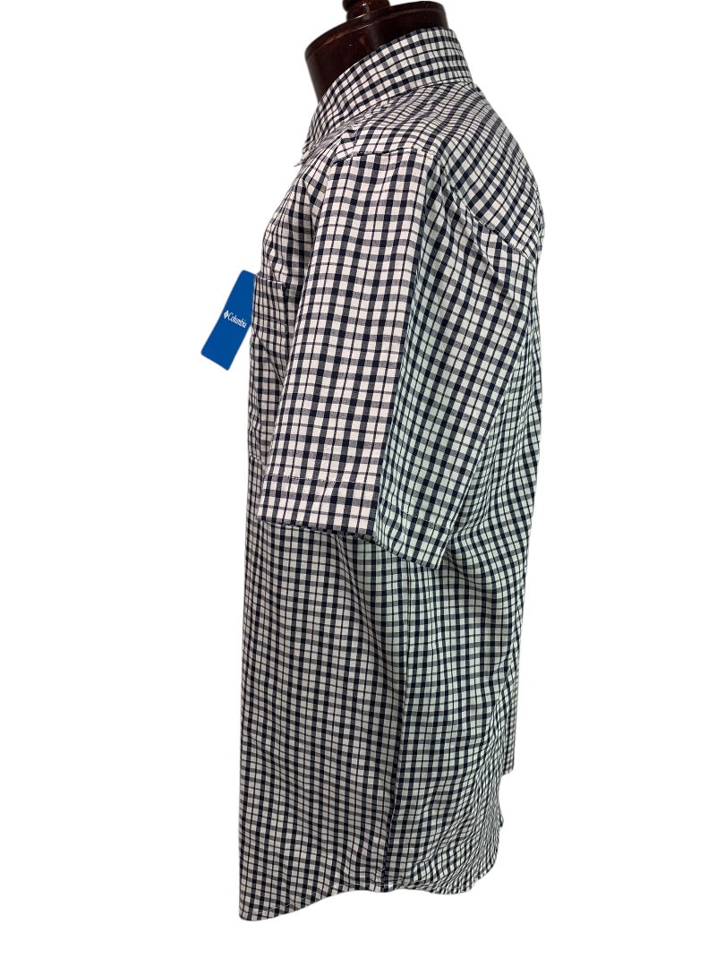 Small Columbia Mens New Penn State Button Down Short Sleeve Checked